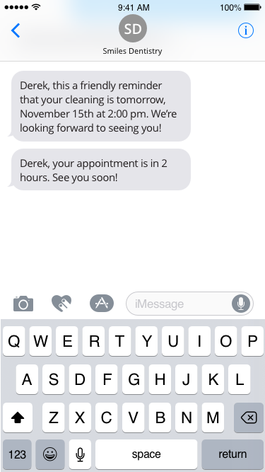 Dental Appointment Reminder Service Text Reminder App